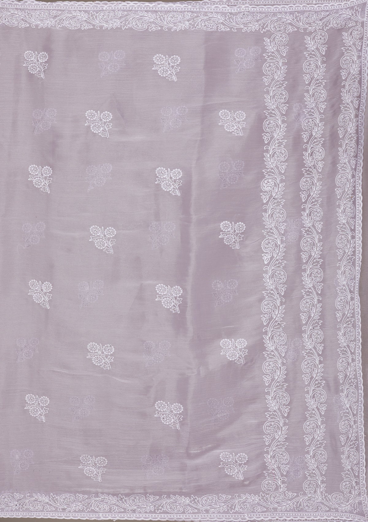 Lavender Threadwork Tissue Saree