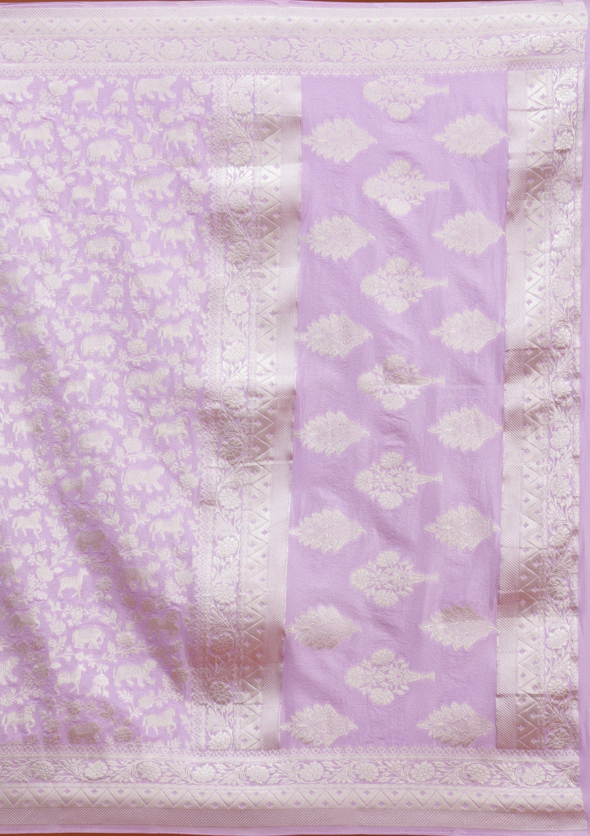 Lavender Zariwork Art Silk Saree