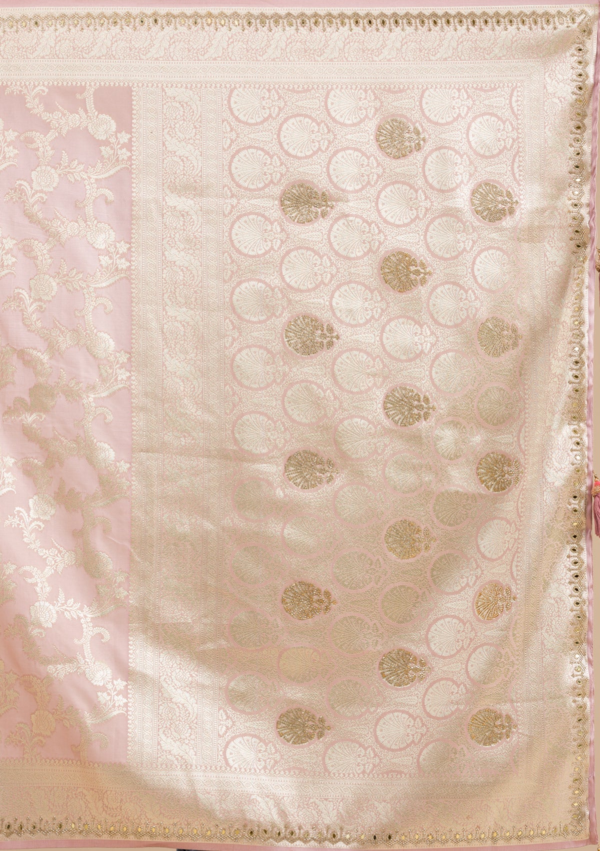 Lavender Zariwork Banarasi Silk Saree-Koskii