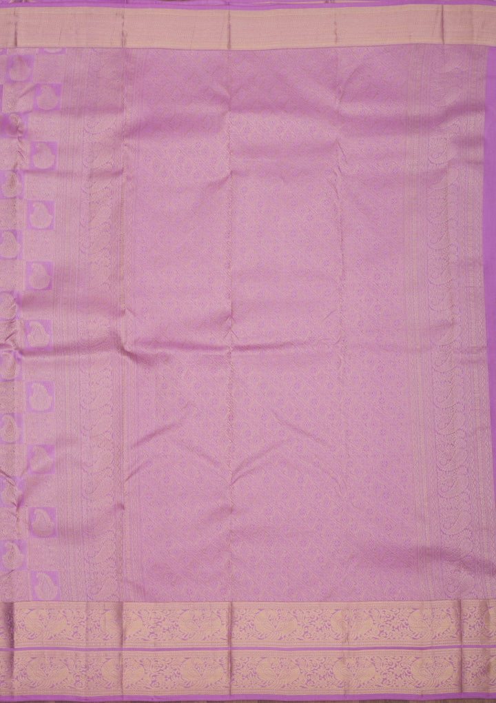 Lavender Zariwork Pure Silk Saree-Koskii