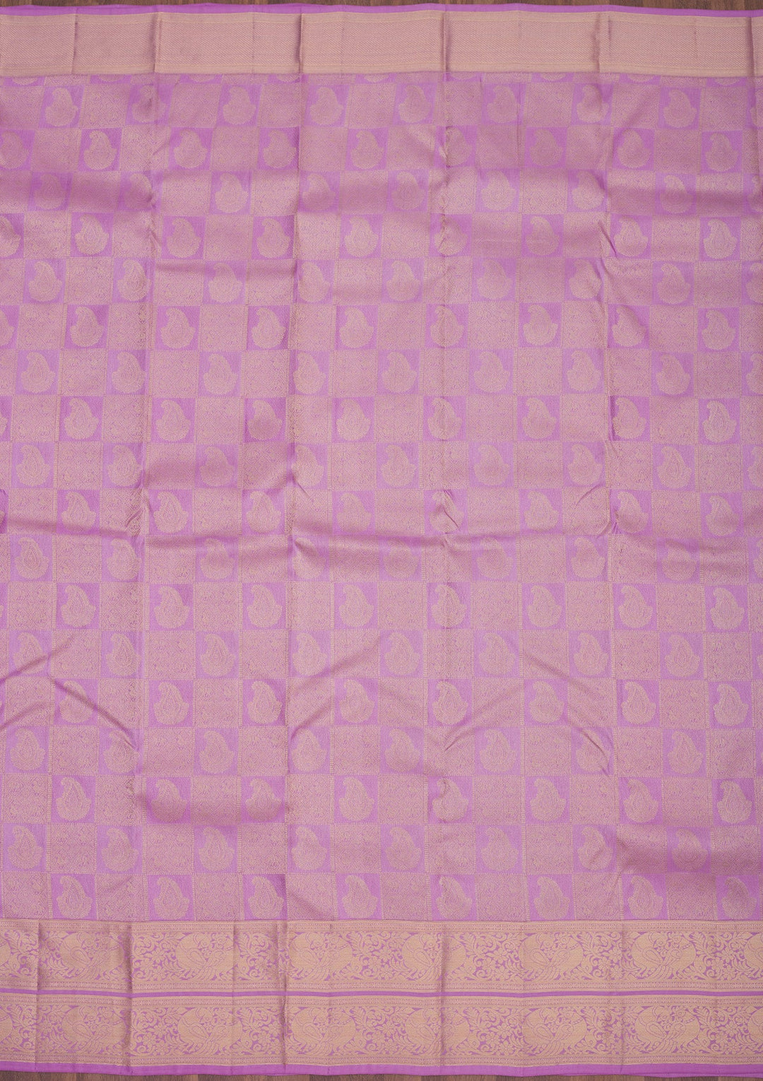 Lavender Zariwork Pure Silk Saree-Koskii