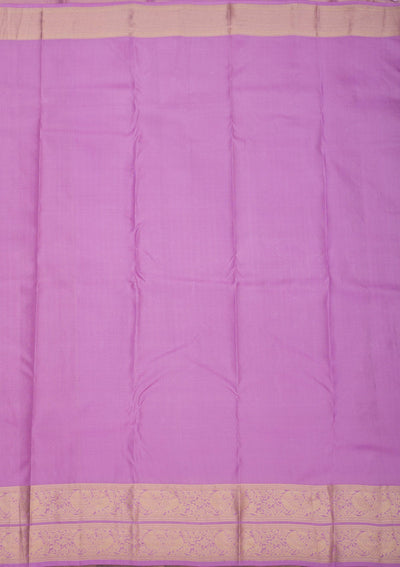 Lavender Zariwork Pure Silk Saree-Koskii