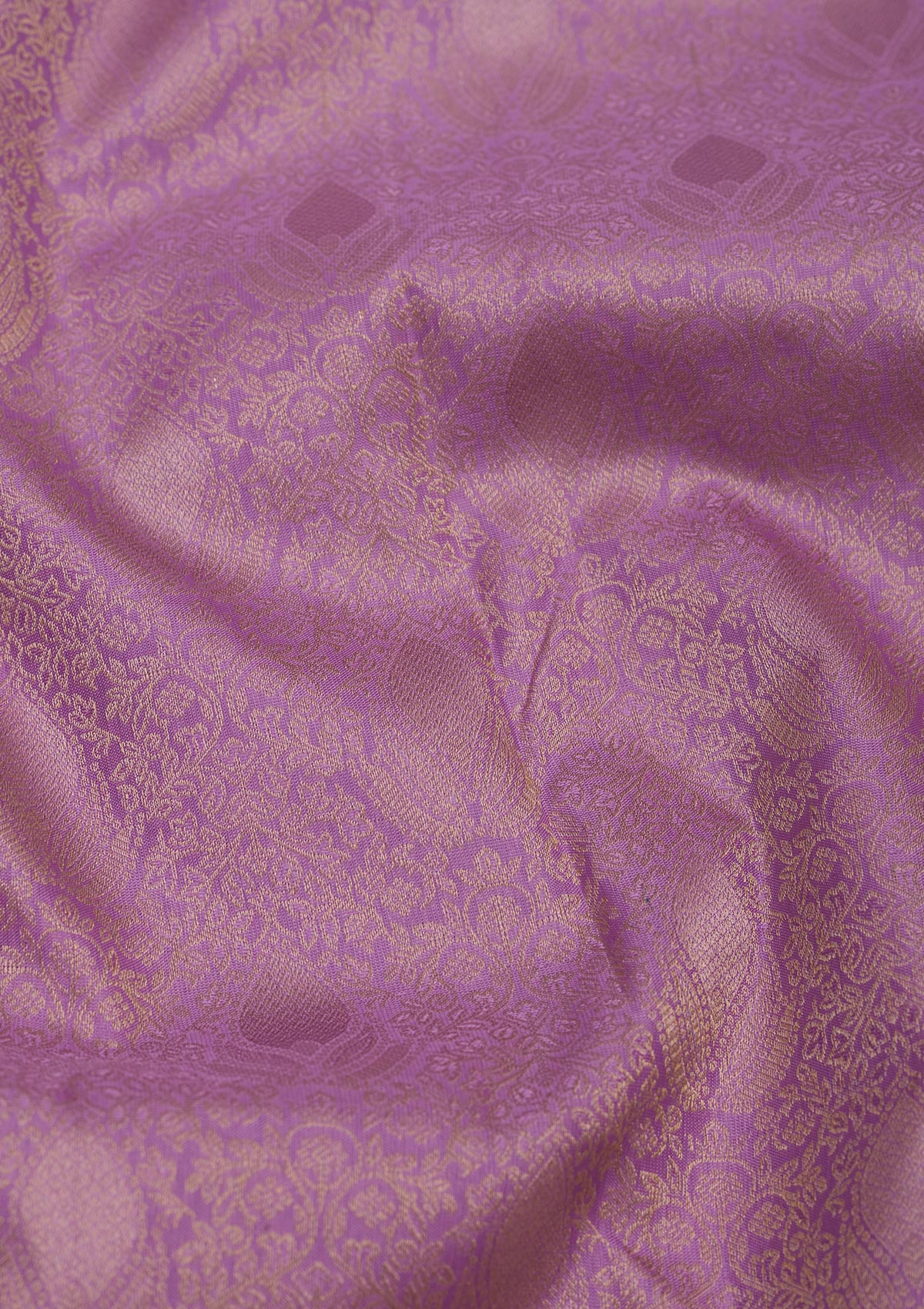 Lavender Zariwork Pure Silk Saree-Koskii