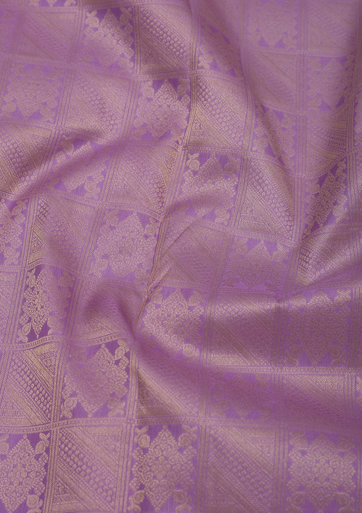 Lavender Zariwork Pure Silk Saree-Koskii