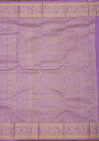 Lavender Zariwork Pure Silk Saree-Koskii