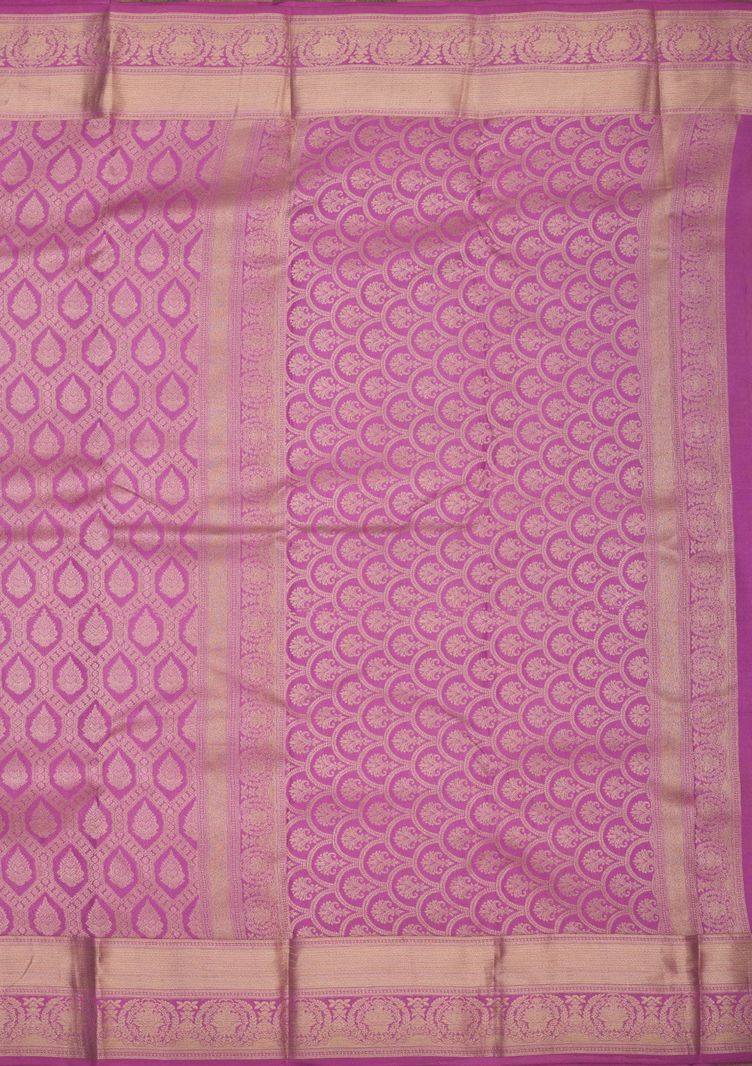 Lavender Zariwork Pure Silk Saree-Koskii