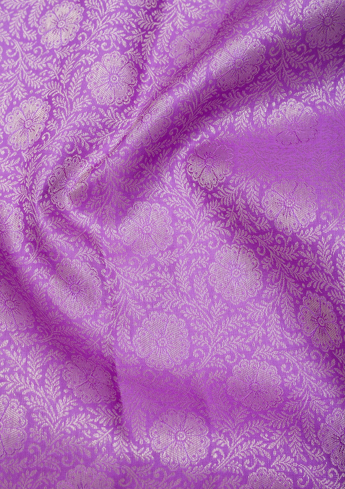 Lavender Zariwork Pure Silk Saree-Koskii