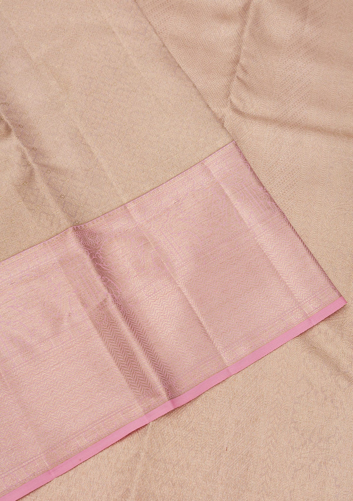 Lavender Zariwork Pure Silk Saree-Koskii