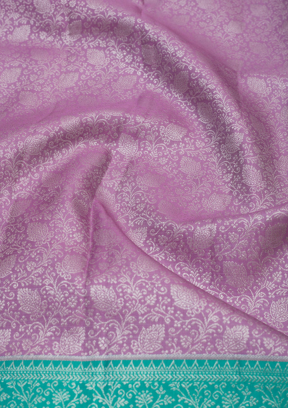 Lavender Zariwork Pure Silk Saree-Koskii