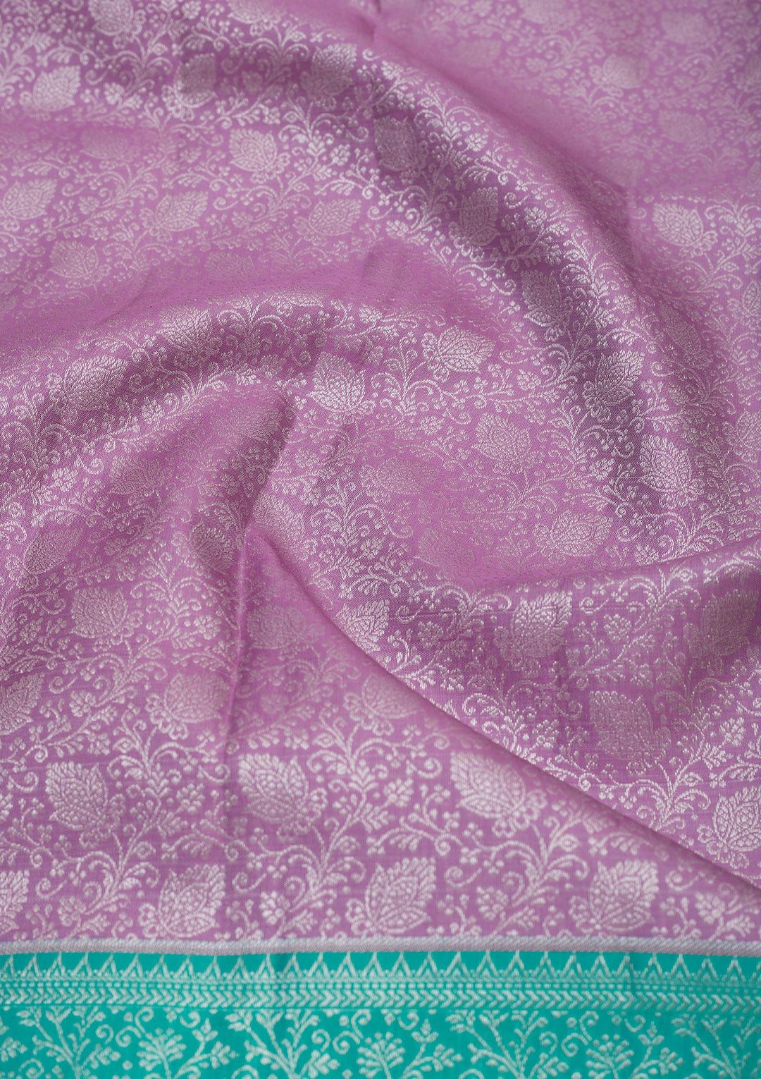 Lavender Zariwork Pure Silk Saree-Koskii