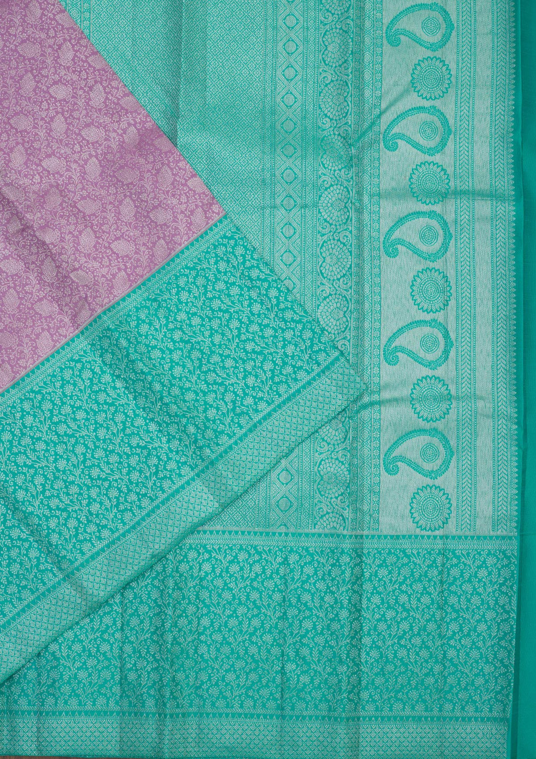 Lavender Zariwork Pure Silk Saree-Koskii