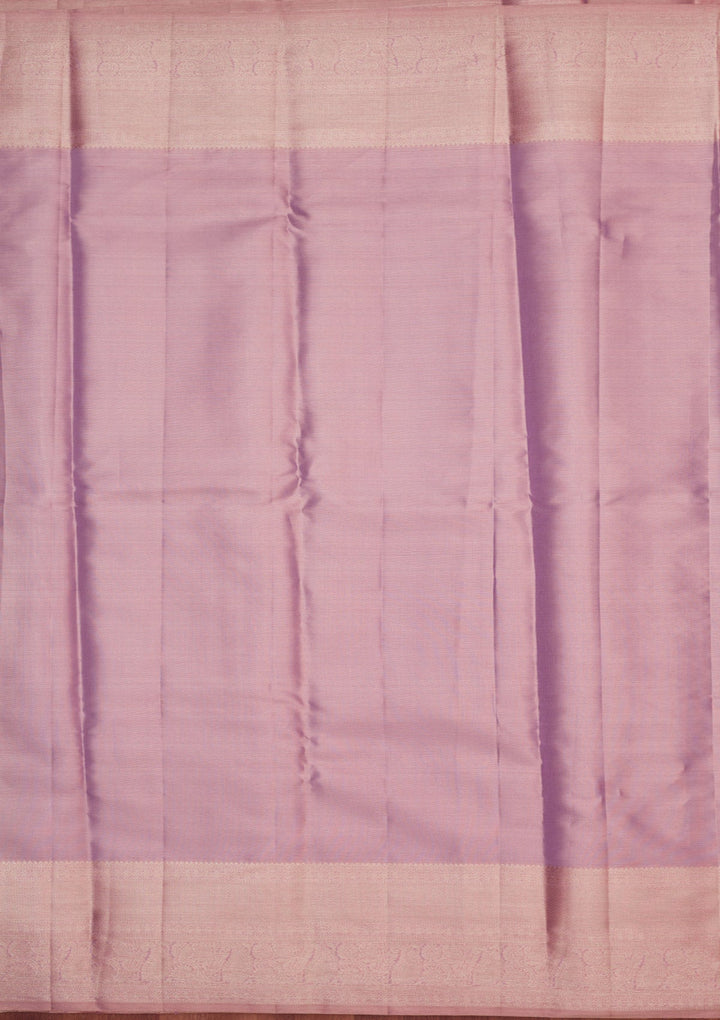 Lavender Zariwork Pure Silk Saree-Koskii