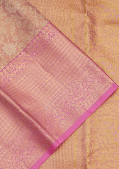 Lavender Zariwork Pure Silk Saree-Koskii