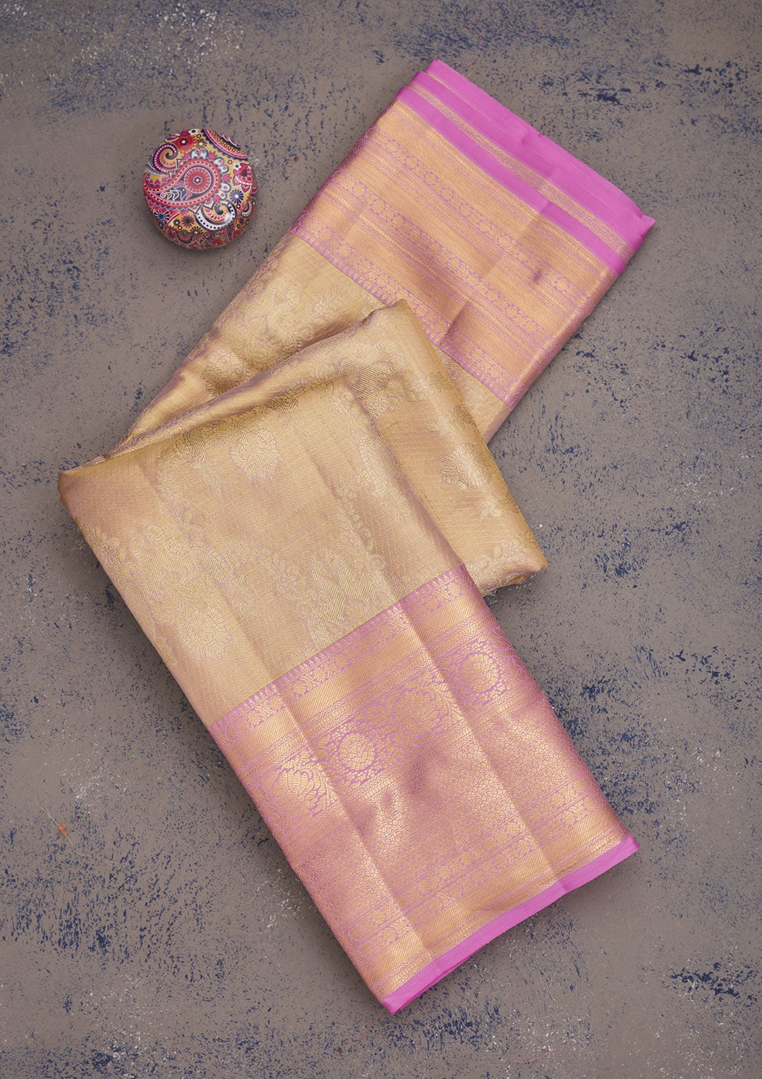 Lavender Zariwork Pure Silk Saree-Koskii