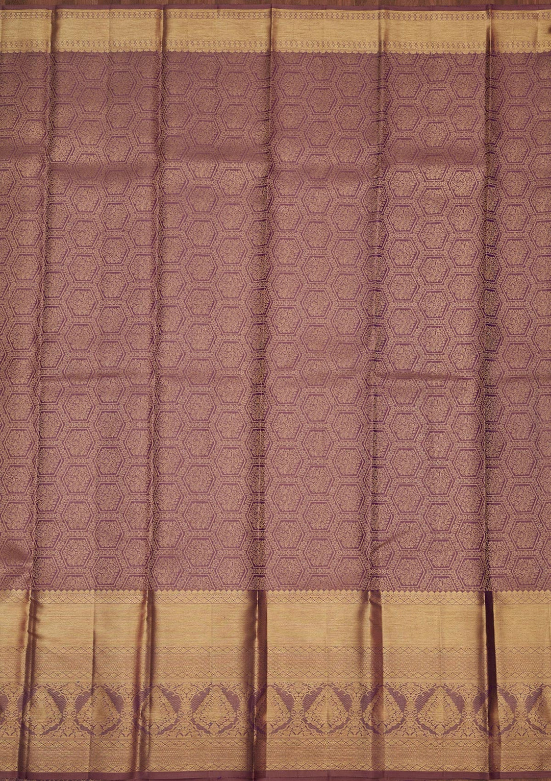 Lavender Zariwork Pure Silk Saree-Koskii