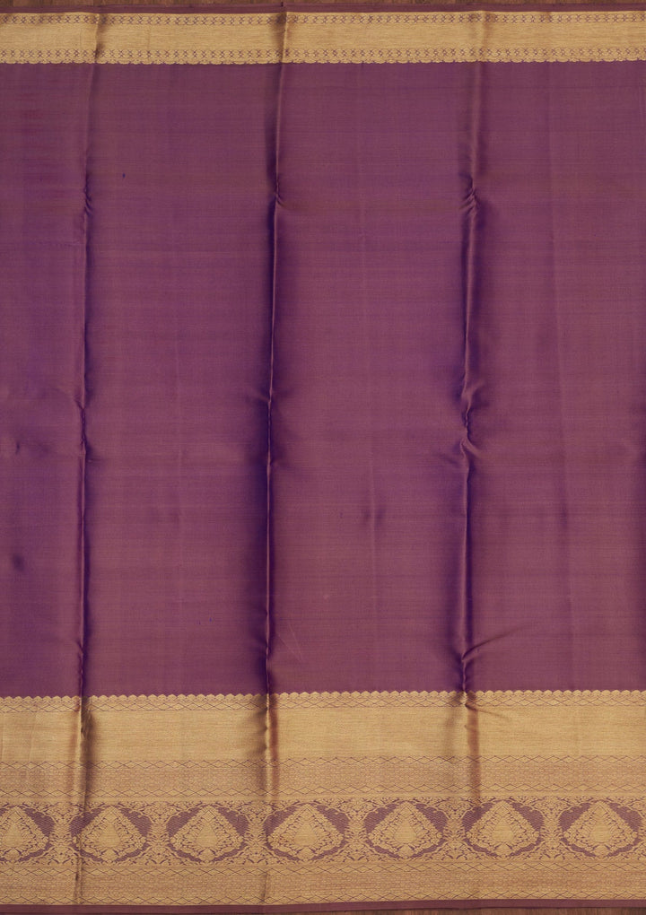 Lavender Zariwork Pure Silk Saree-Koskii