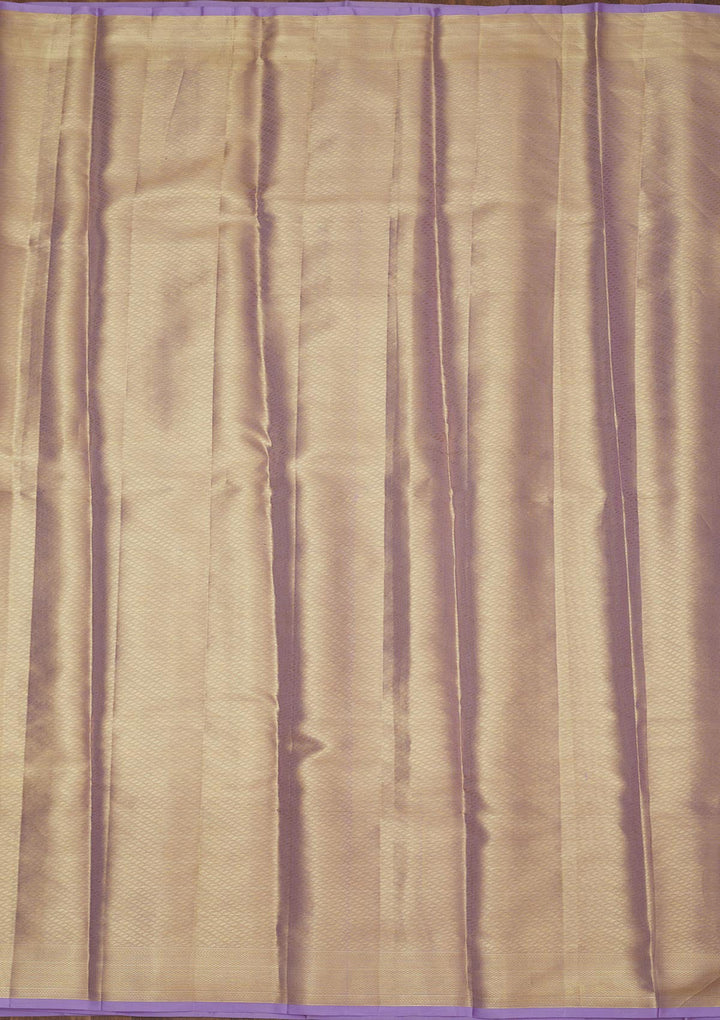 Lavender Zariwork Pure Silk Saree-Koskii