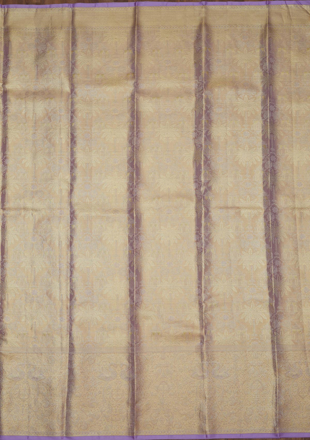 Lavender Zariwork Pure Silk Saree-Koskii