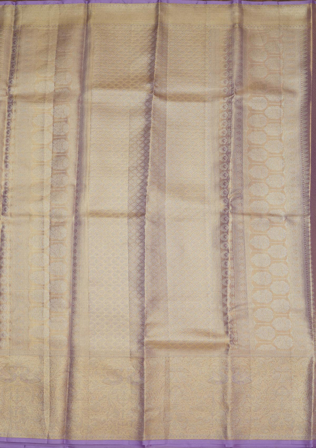 Lavender Zariwork Pure Silk Saree-Koskii