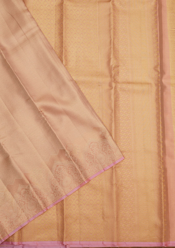Lavender Zariwork Pure Silk Saree-Koskii