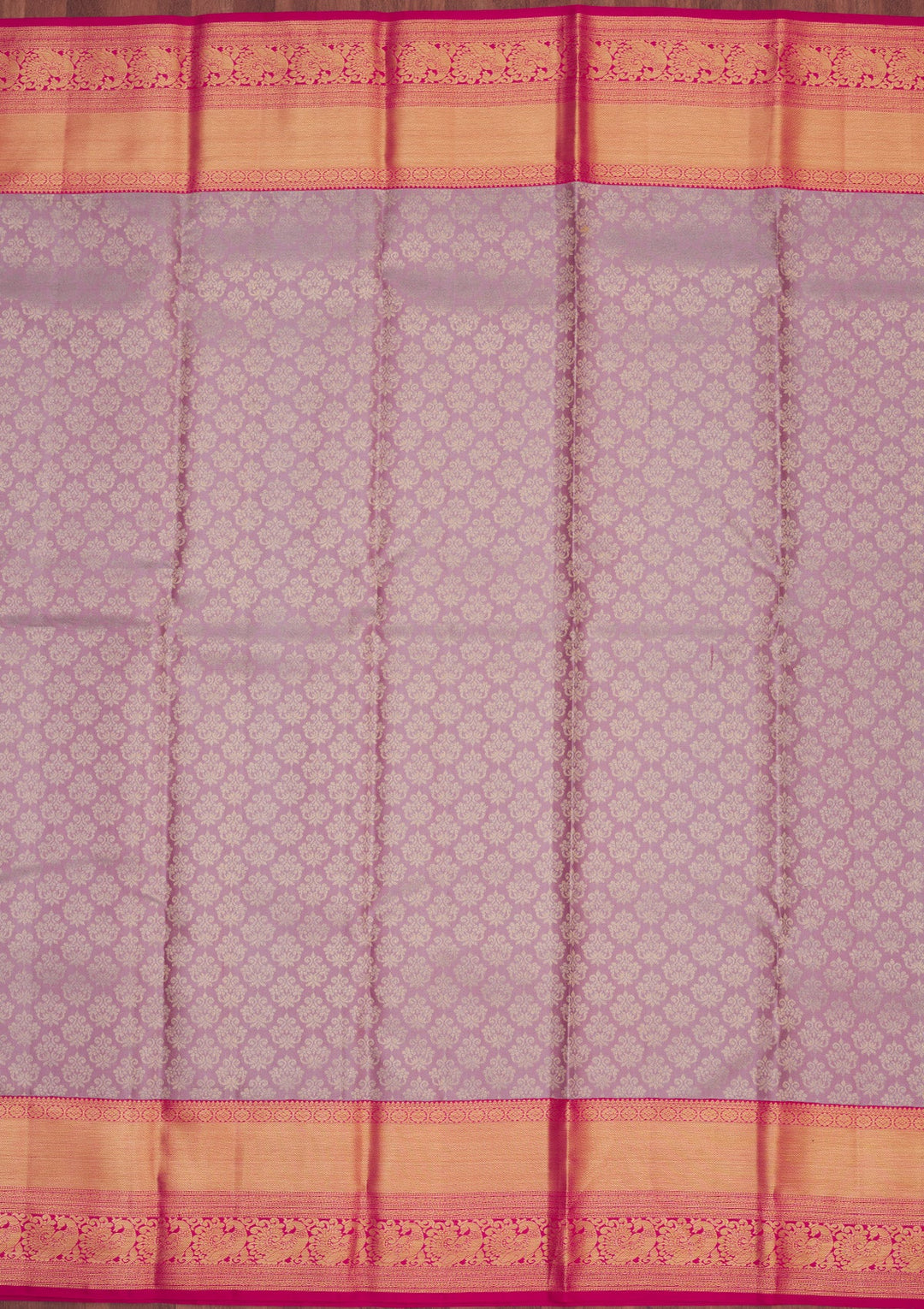 Lavender Zariwork Pure Silk Saree-Koskii