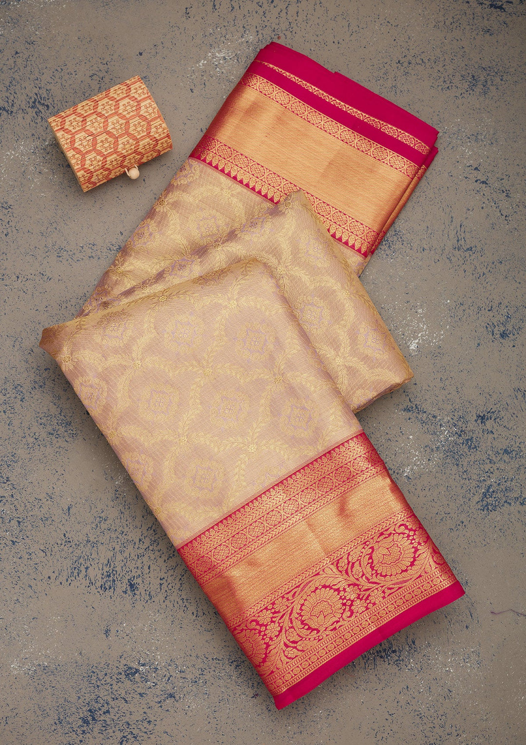 Lavender Zariwork Pure Silk Saree-Koskii