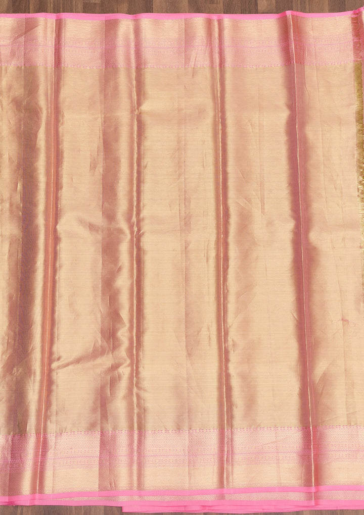 Lavender Zariwork Pure Silk Saree-Koskii