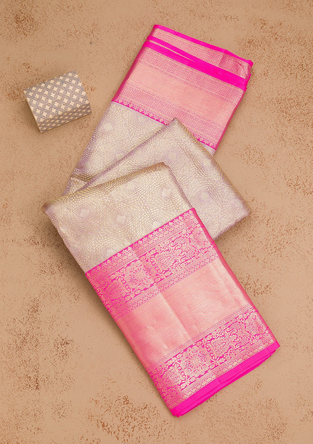 Lavender Zariwork Pure Silk Saree-Koskii