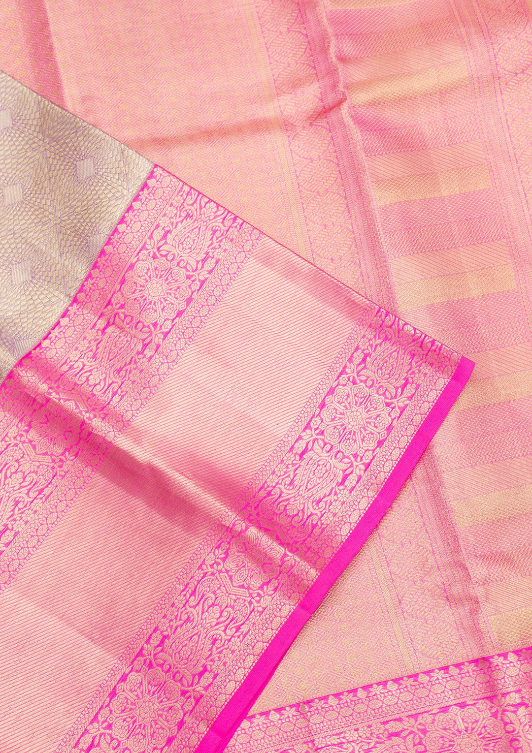 Lavender Zariwork Pure Silk Saree-Koskii