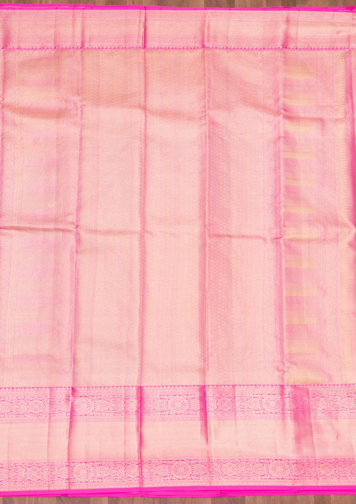 Lavender Zariwork Pure Silk Saree-Koskii