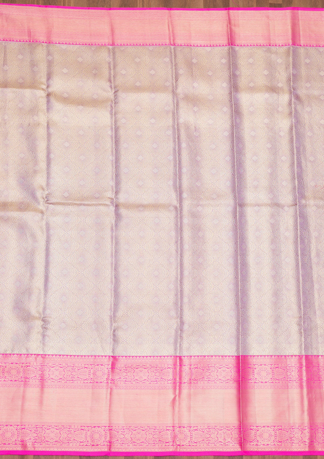 Lavender Zariwork Pure Silk Saree-Koskii