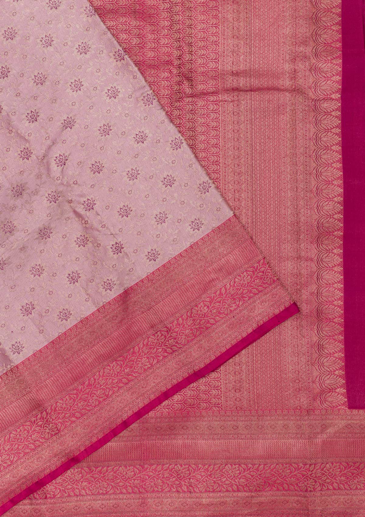 Lavender Zariwork Pure Silk Saree-Koskii