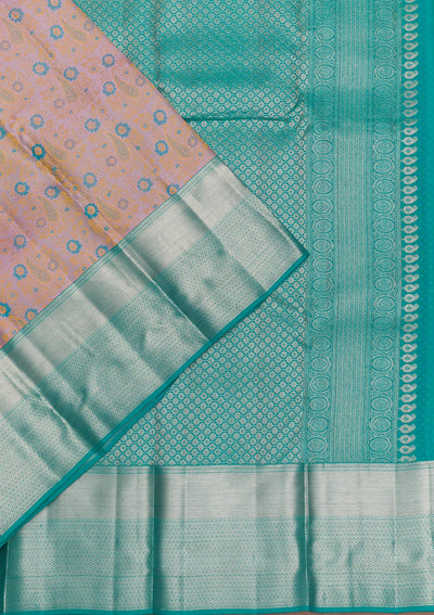 Lavender Zariwork Pure Silk Saree-Koskii