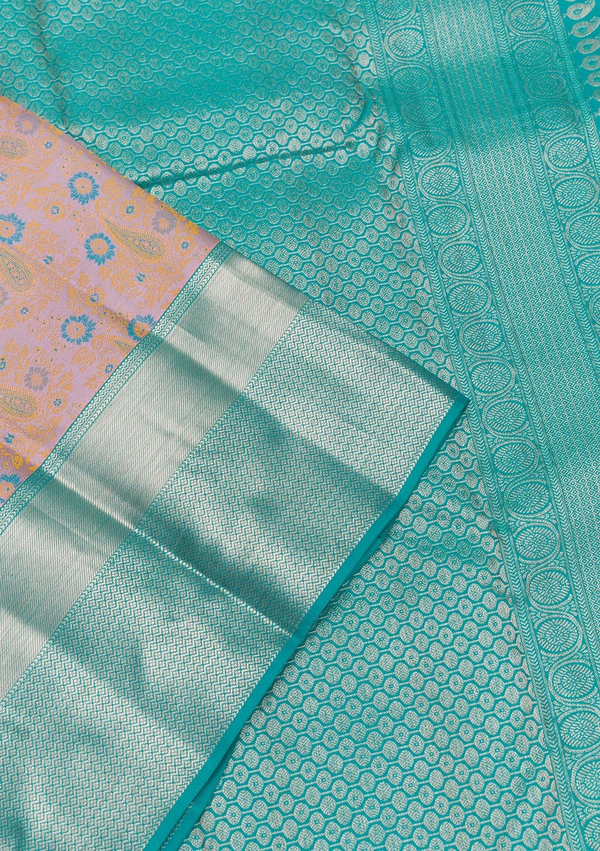 Lavender Zariwork Pure Silk Saree-Koskii