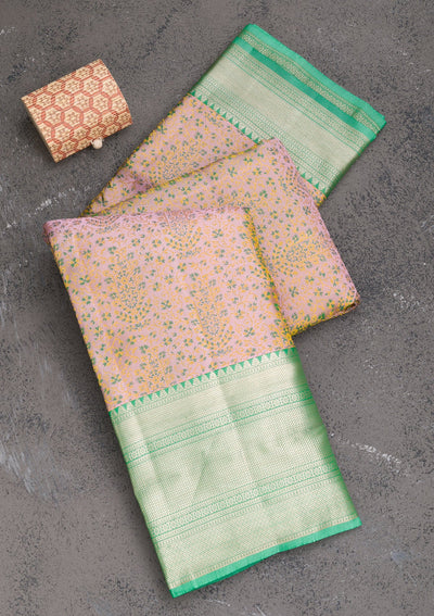 Lavender Zariwork Pure Silk Saree-Koskii