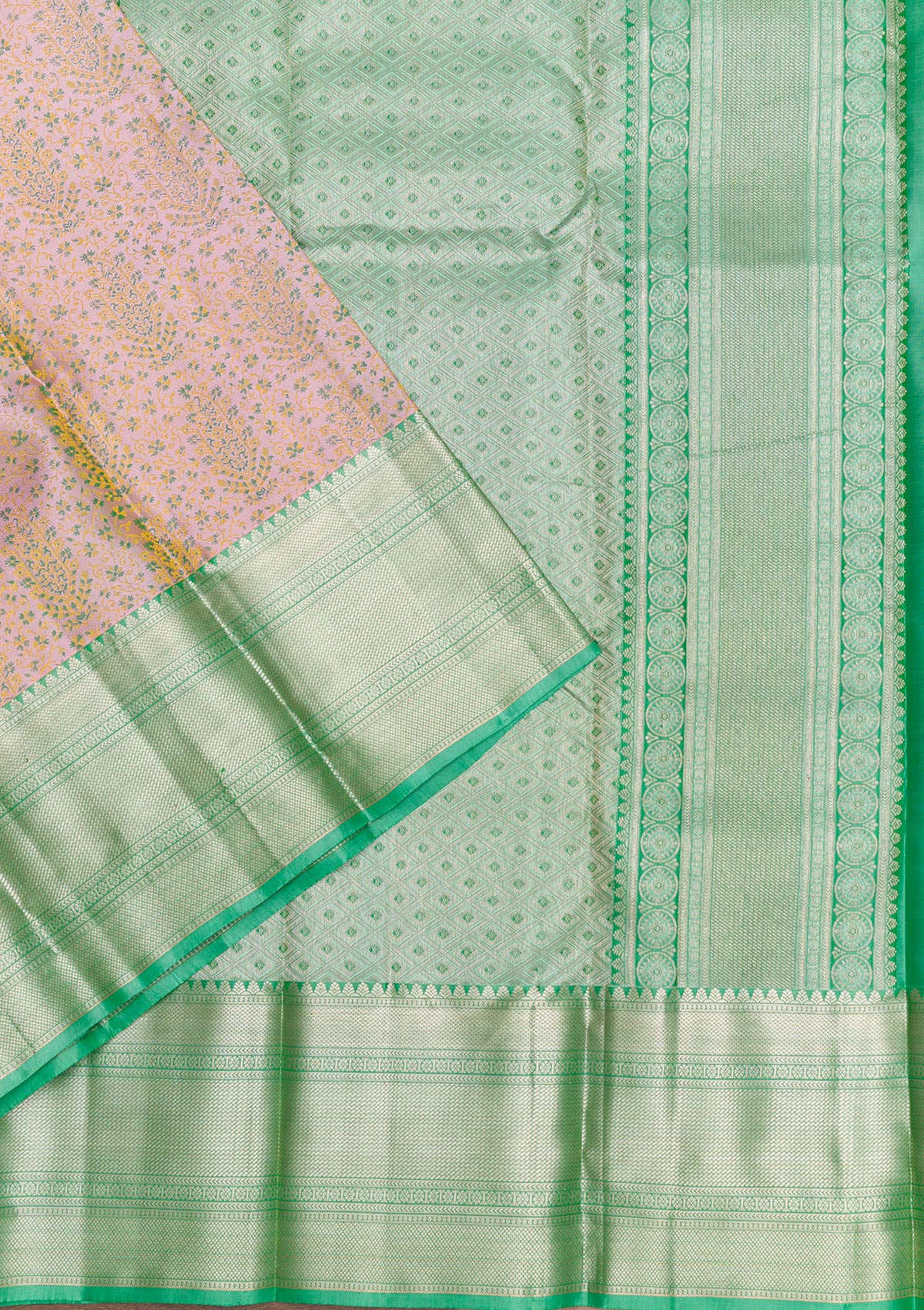 Lavender Zariwork Pure Silk Saree-Koskii