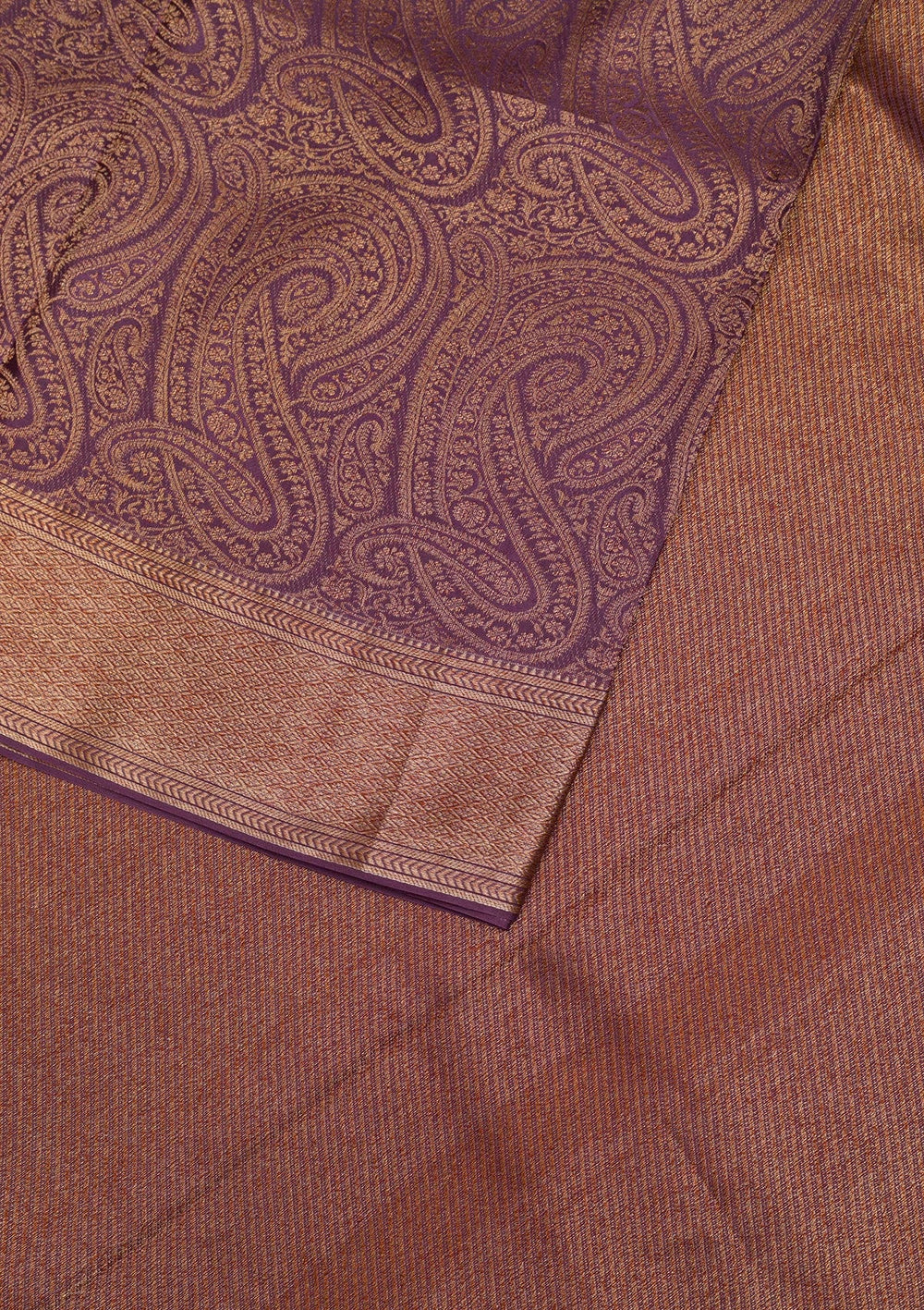 Lavender Zariwork Pure Silk Saree-Koskii