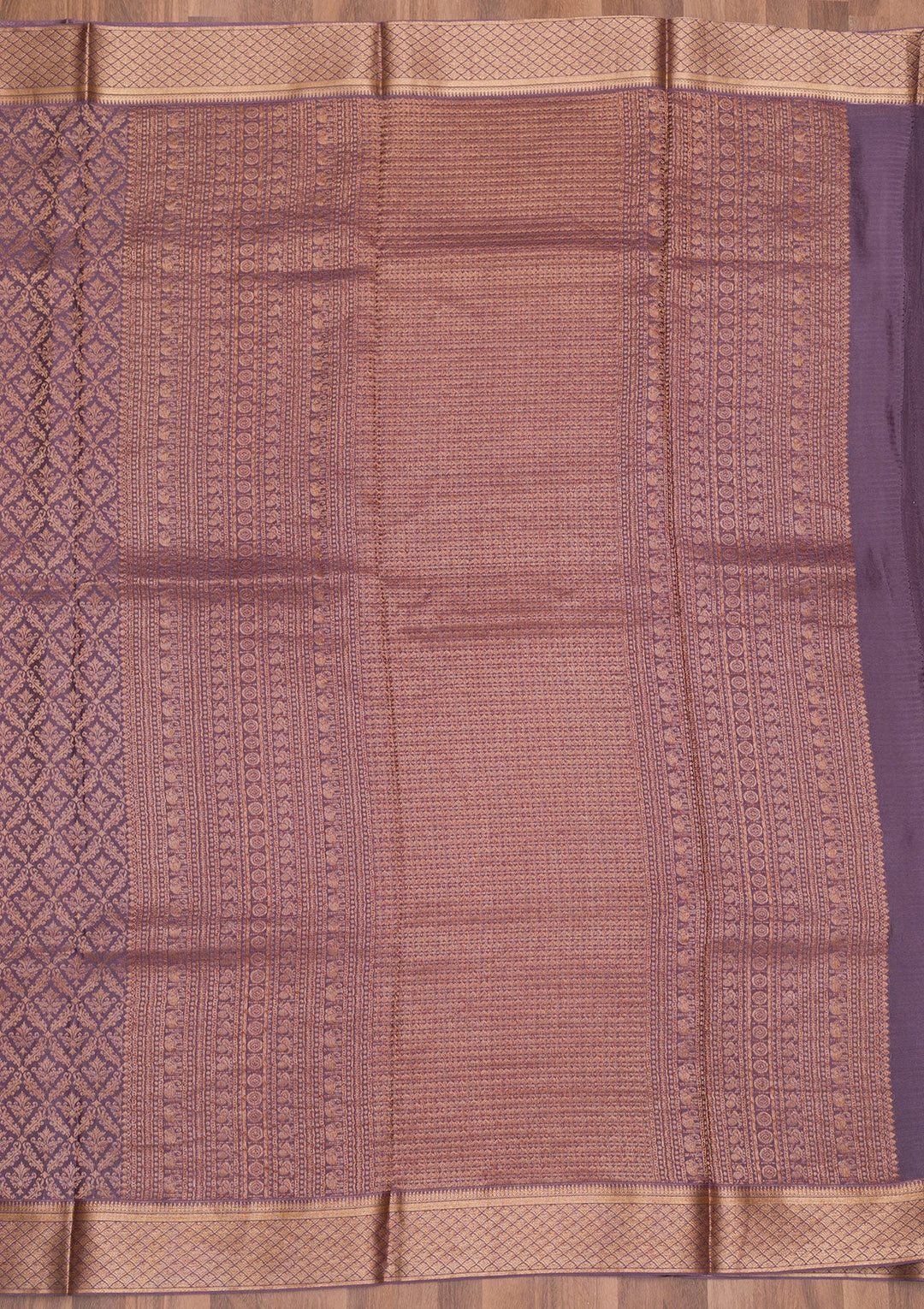 Lavender Zariwork Pure Silk Saree-Koskii