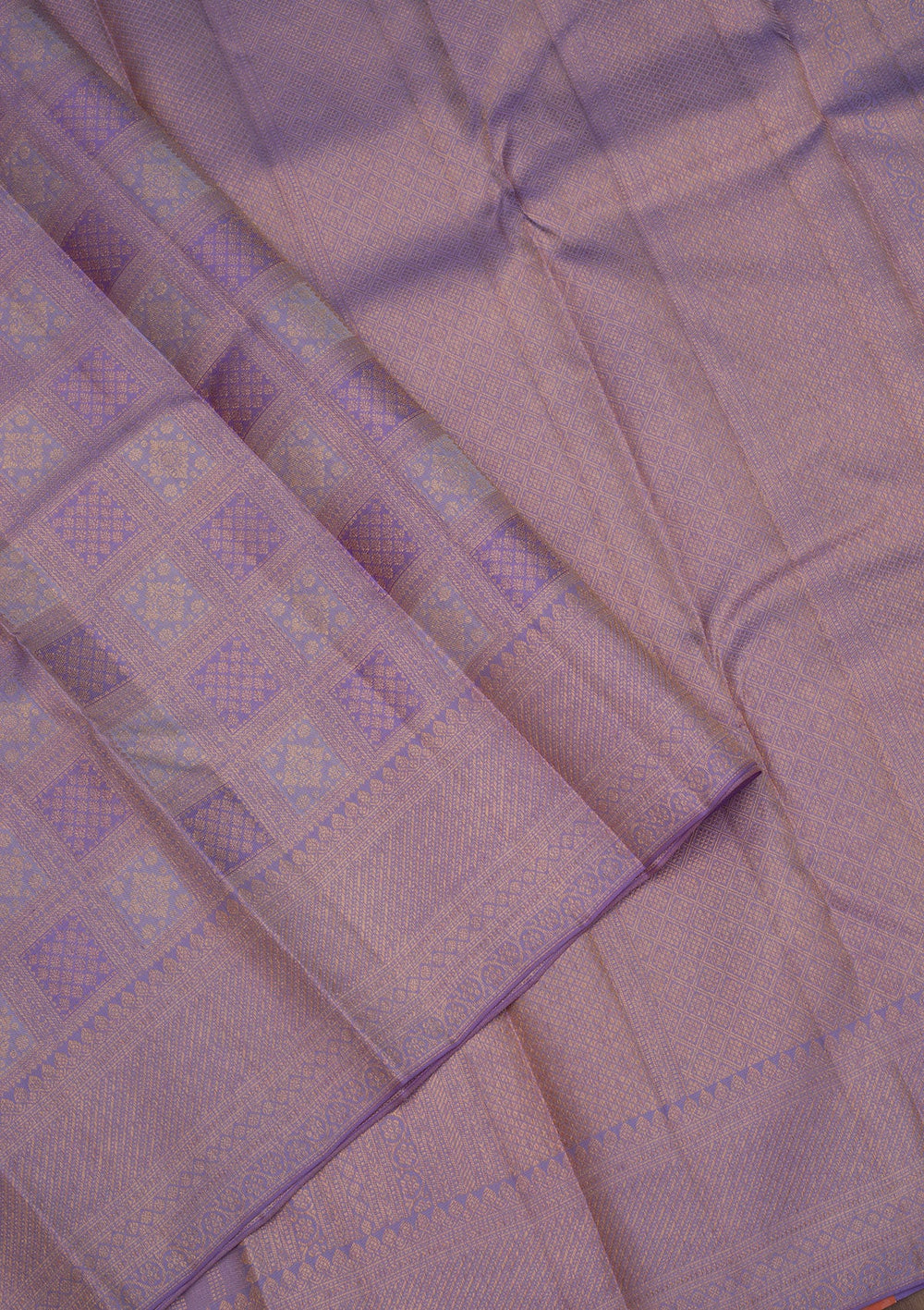 Lavender Zariwork Pure Silk Saree-Koskii