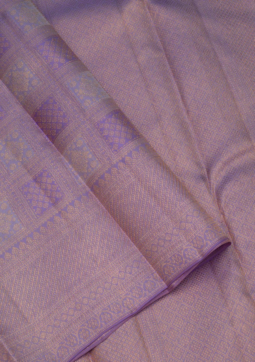 Lavender Zariwork Pure Silk Saree-Koskii