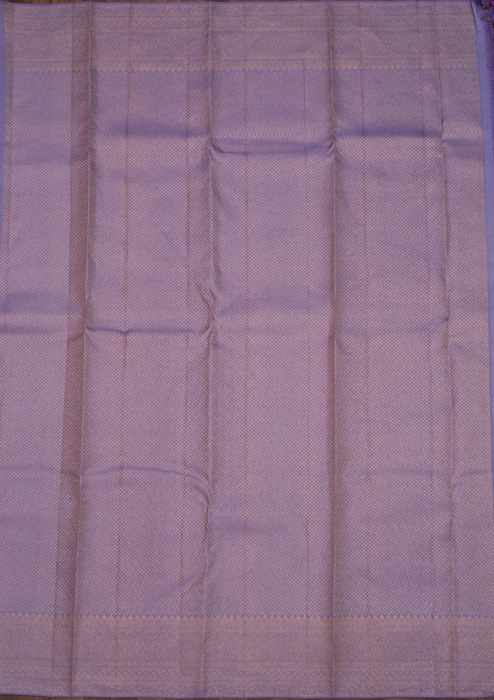 Lavender Zariwork Pure Silk Saree-Koskii
