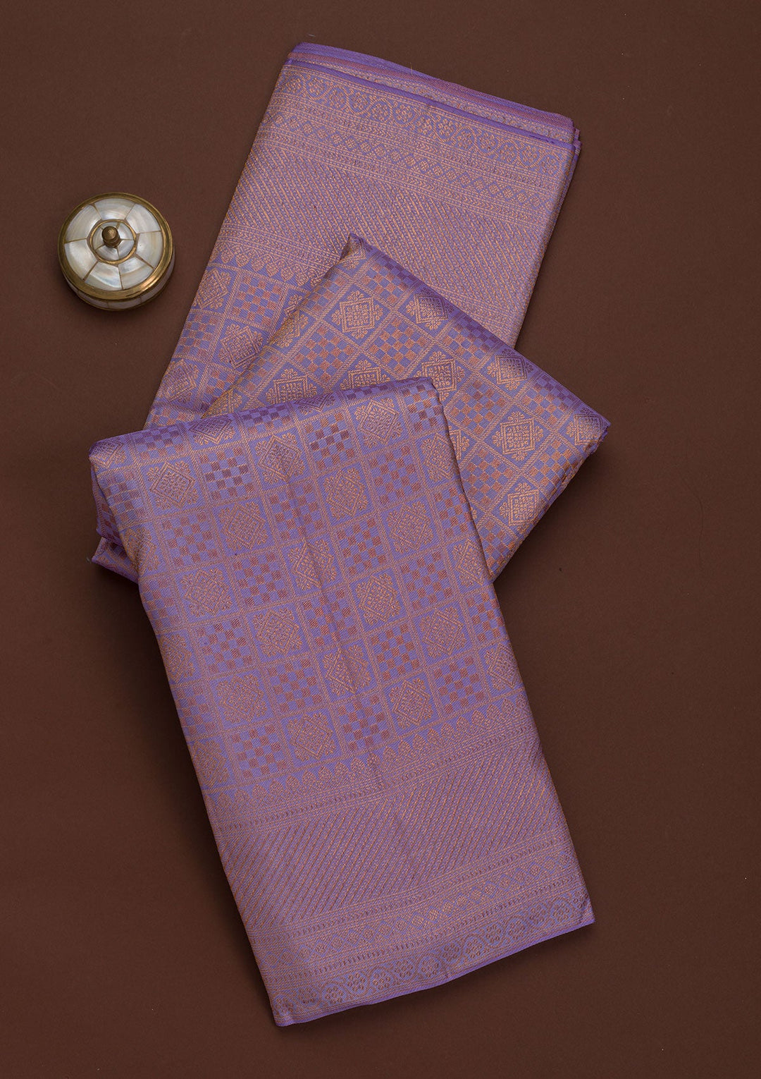 Lavender Zariwork Pure Silk Saree-Koskii
