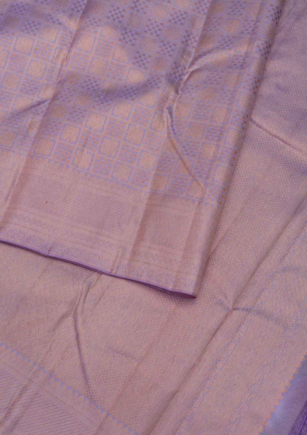Lavender Zariwork Pure Silk Saree-Koskii