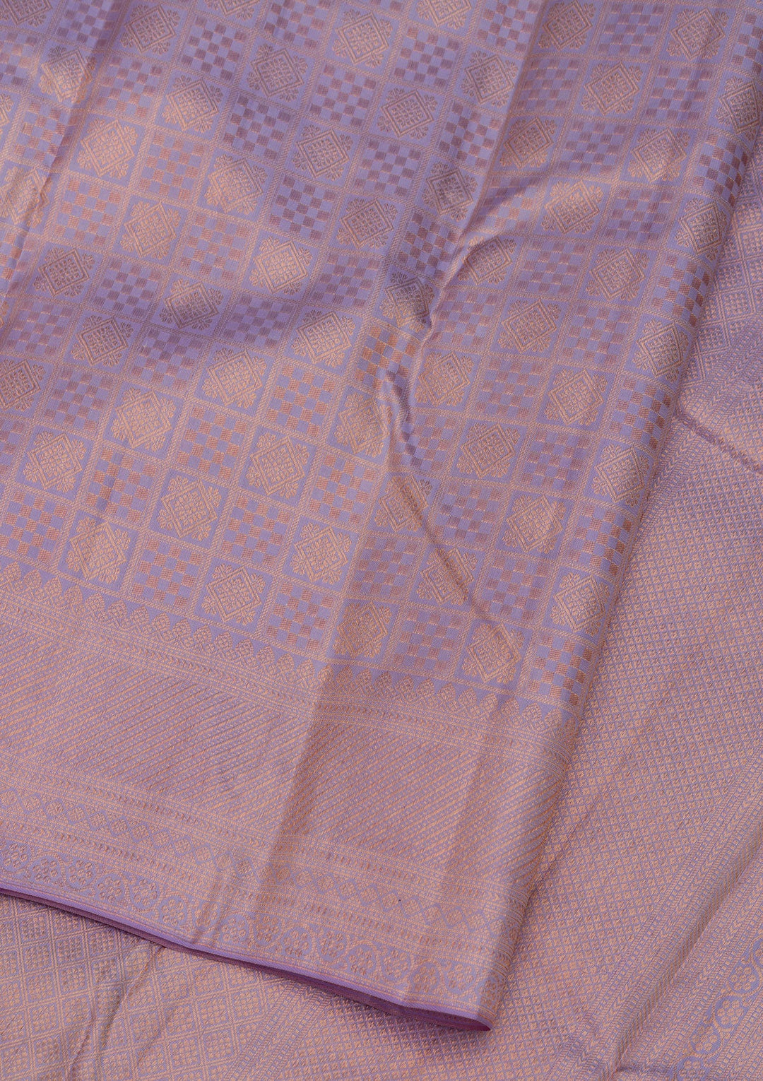 Lavender Zariwork Pure Silk Saree-Koskii