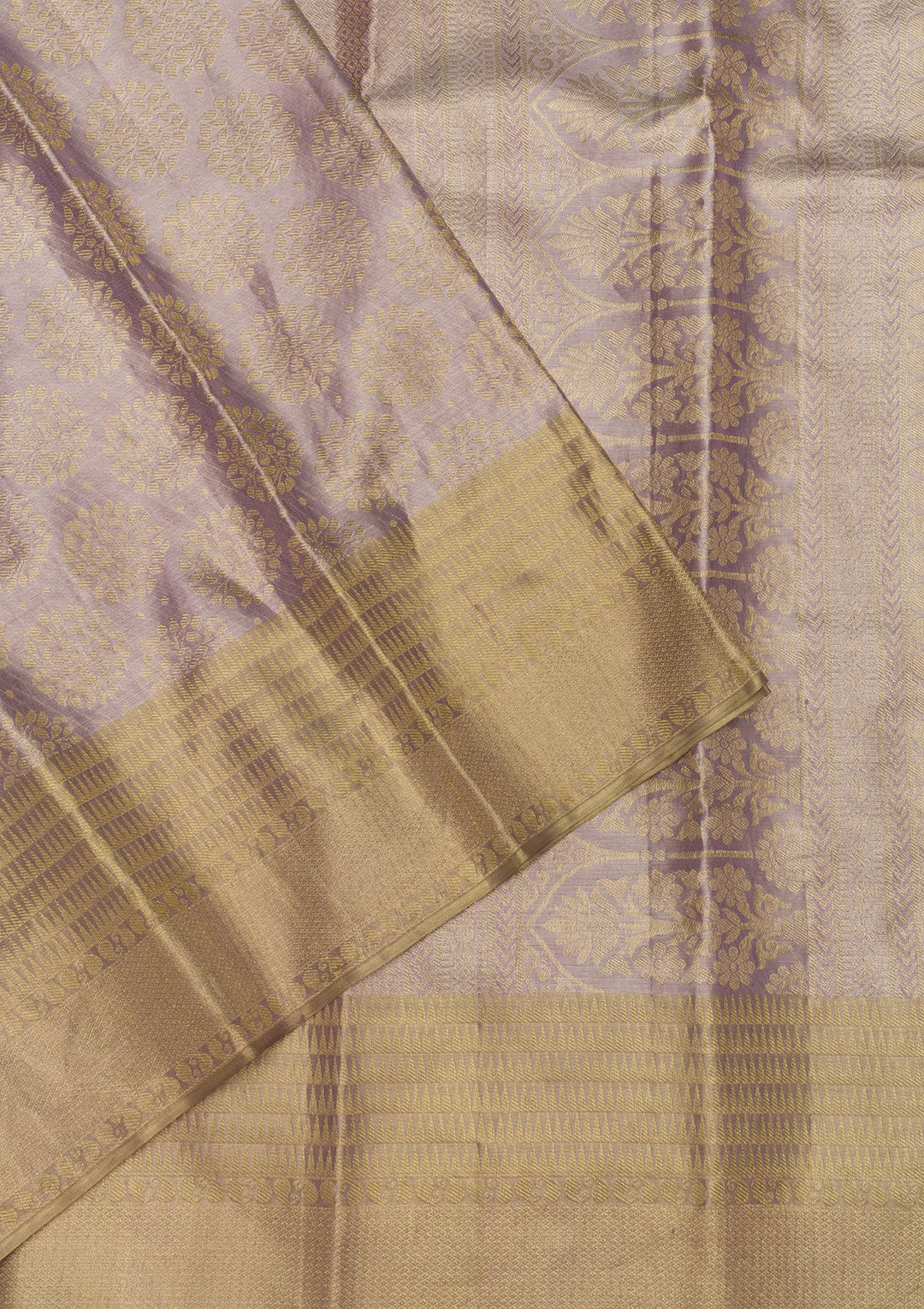Lavender Zariwork Pure Silk Saree-Koskii