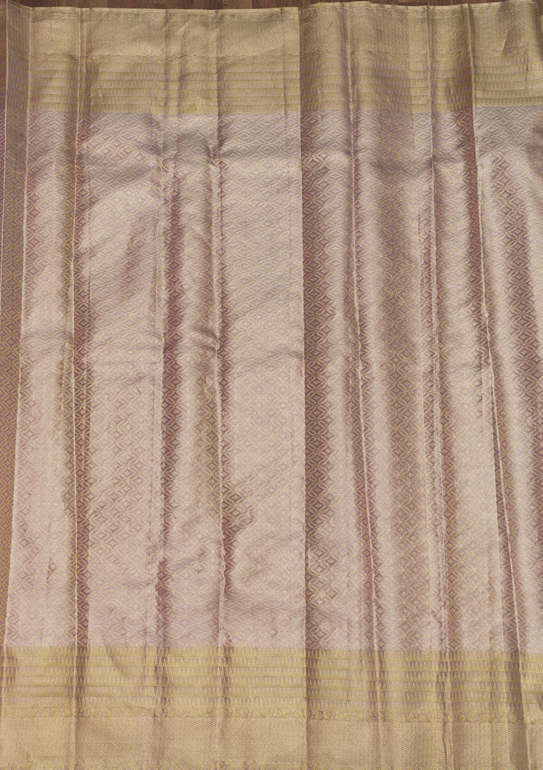 Lavender Zariwork Pure Silk Saree-Koskii