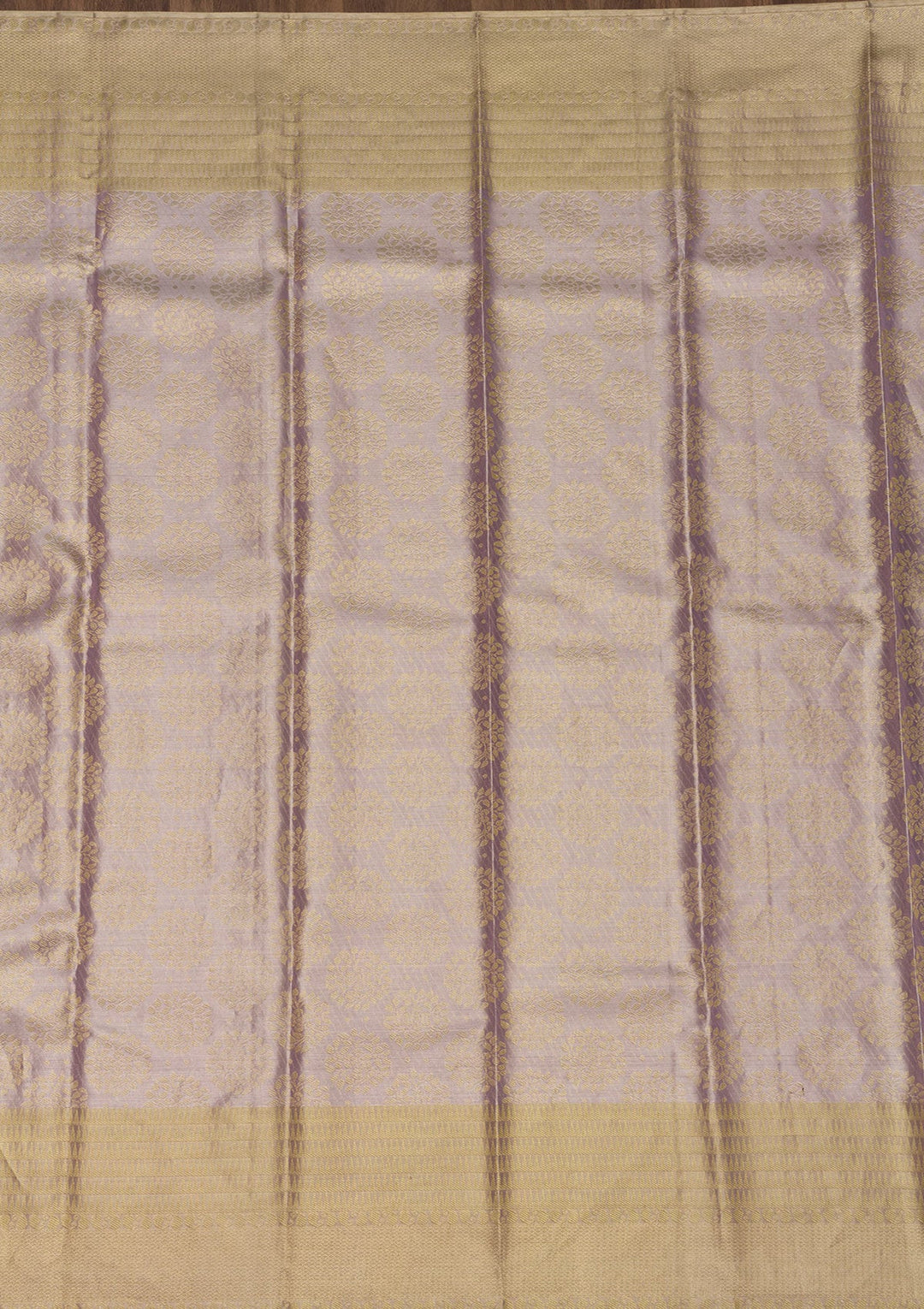 Lavender Zariwork Pure Silk Saree-Koskii