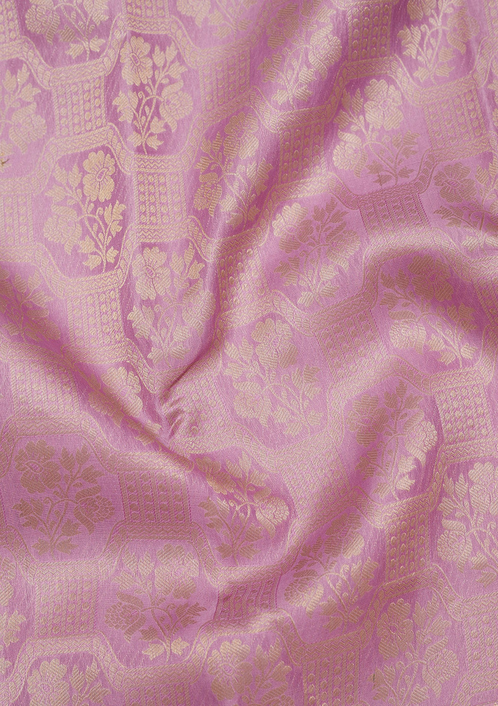 Lavender Zariwork Pure Silk Saree-Koskii