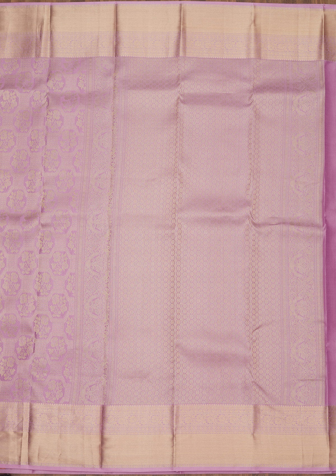 Lavender Zariwork Pure Silk Saree-Koskii