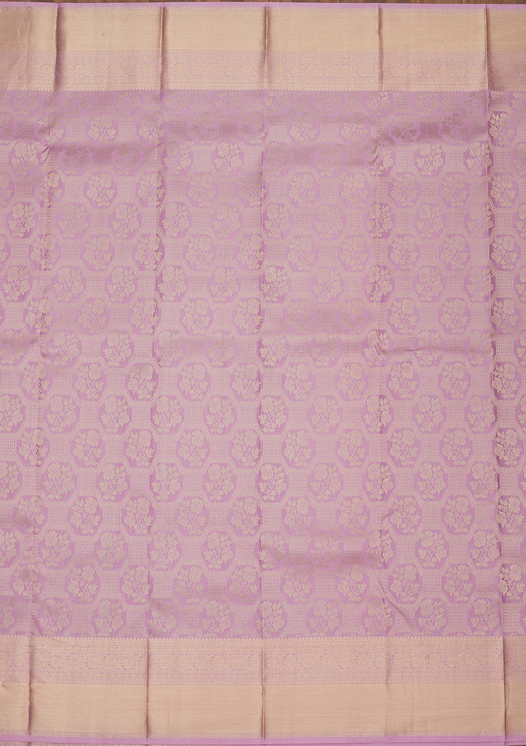 Lavender Zariwork Pure Silk Saree-Koskii